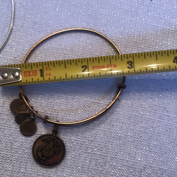 2 Alex and Ani charm bangle bracelet one U.S.M.C. - Picture 7 of 7